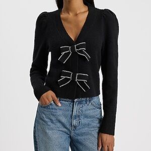 Express Rhinestone Bow Cardigan’s